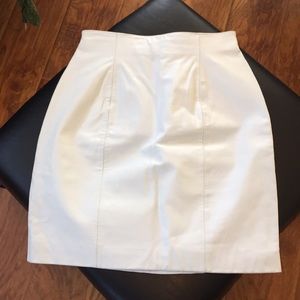 White Leather skirt